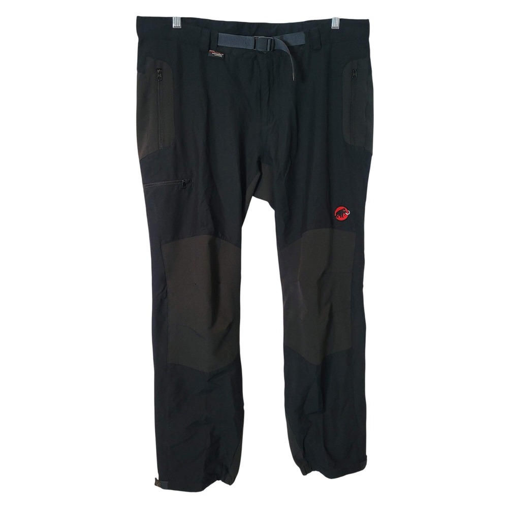 Mammut Courmayeur Advanced Softshell Pants Black Mens Size 40 Hiking Outdoor